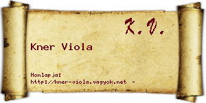 Kner Viola névjegykártya